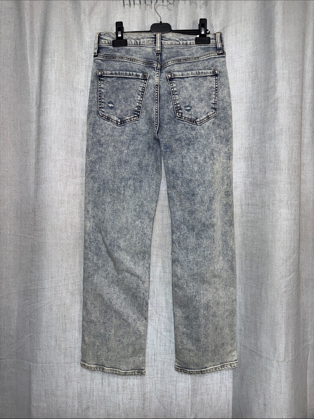 Altar’d State High-Waisted Distressed Straight Leg Jeans - Acid Wash - Picture 5 of 11